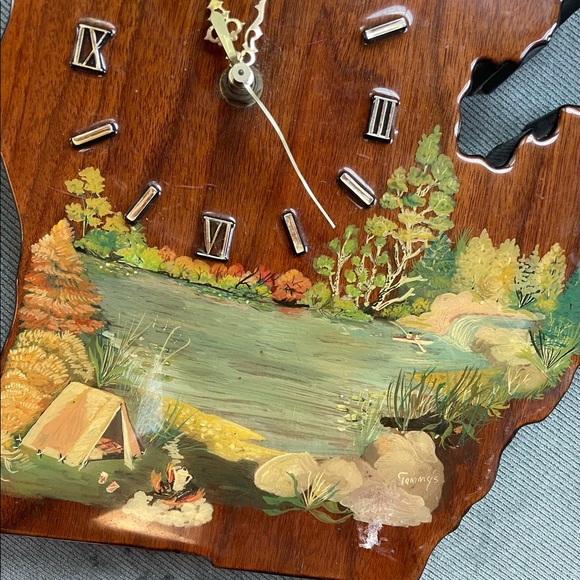 Vintage Michigan Clock Hand-painted clock unique - Picture 4 of 5